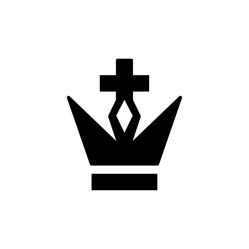 Crown Vinyl Decal - Custom Size