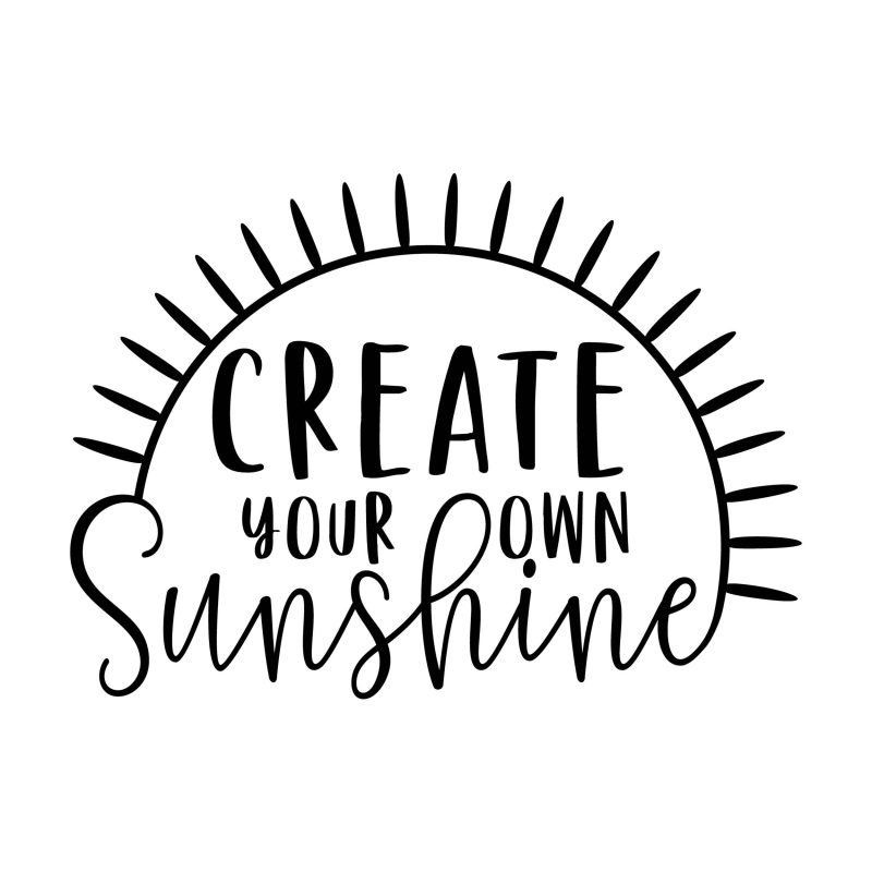 Create Your Own Sunshine Vinyl Decal - Custom Size