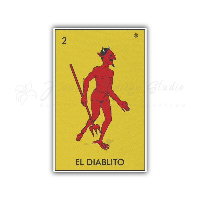 Loteria - El Diablito - Full Color Vinyl Decal - Custom Size
