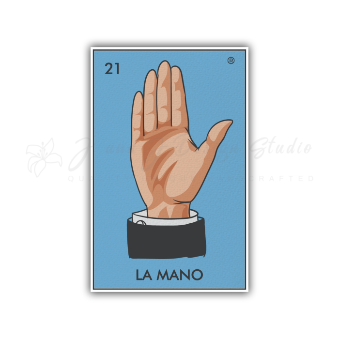 Loteria – La Mano – Full Color Vinyl Decal – Custom Size