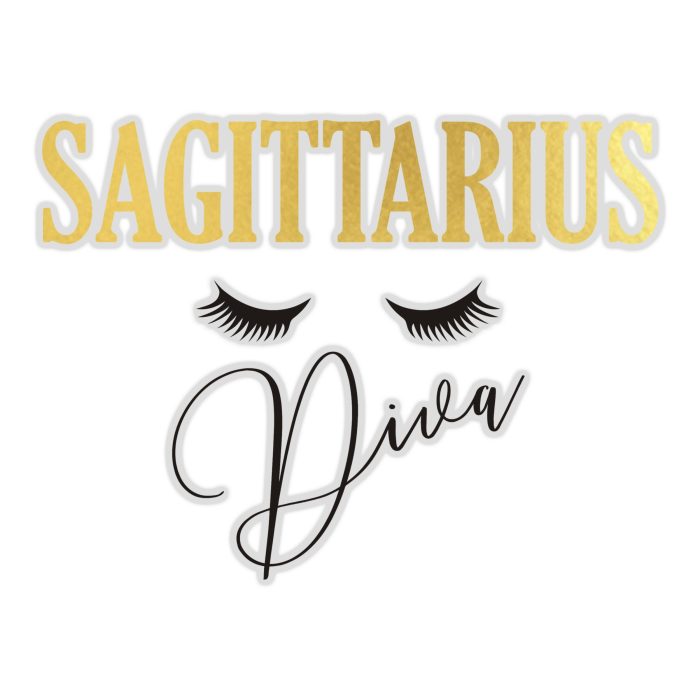 Sagittarius Diva - Full Color Vinyl Decal - Custom Size