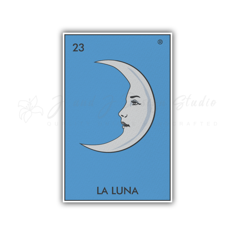 Loteria – La Luna – Full Color Vinyl Decal – Custom Size