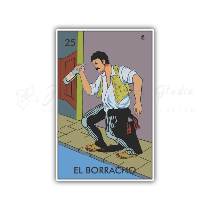 Loteria – El Borracho – Full Color Vinyl Decal – Custom Size