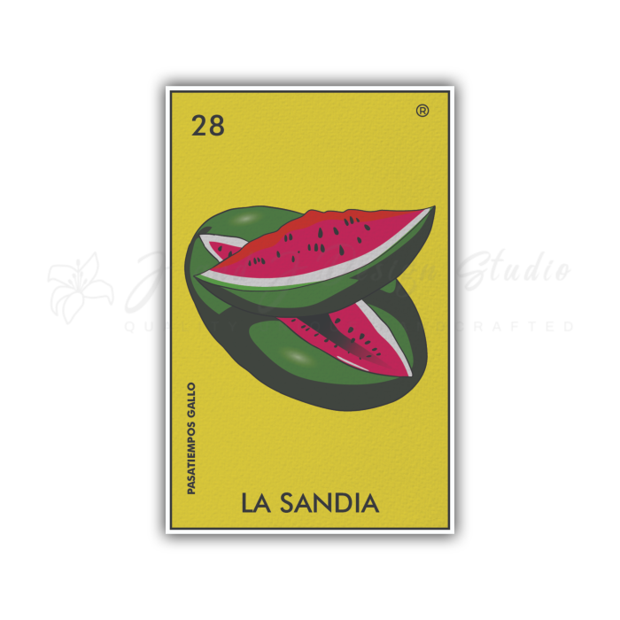 Loteria – La Sandia – Full Color Vinyl Decal – Custom Size