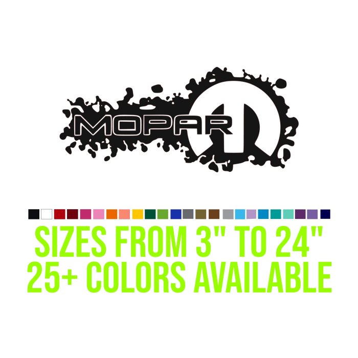 Mopar - Vinyl Decal - Custom Size