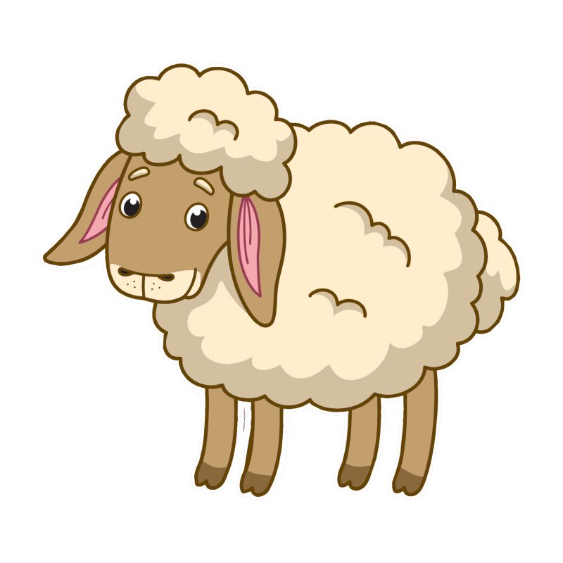 Sheep - Full Color Vinyl Decal