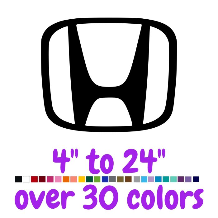 Honda Logo Vinyl Decal - Custom Size