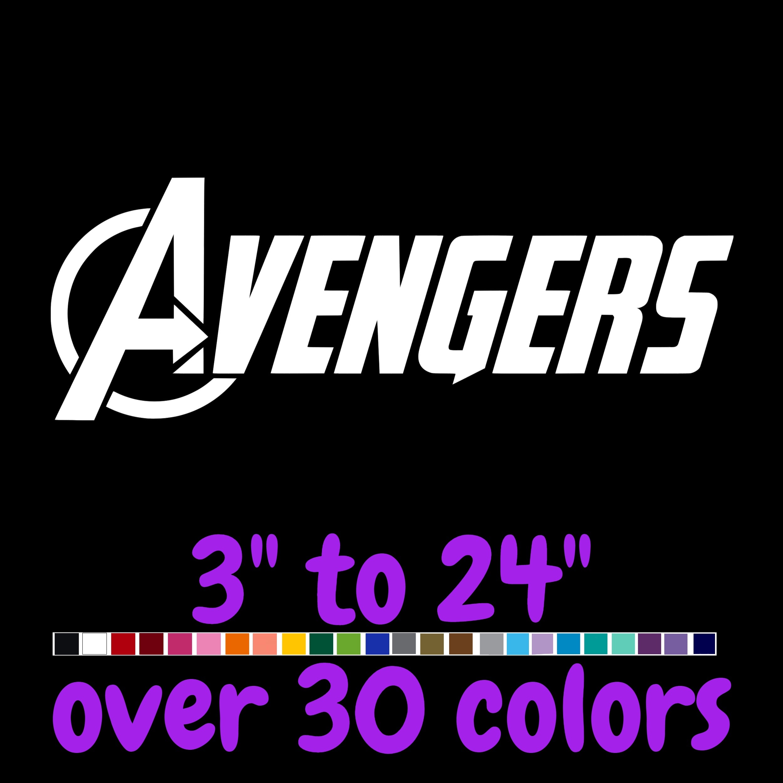 Avengers Vinyl Decal - Custom Size