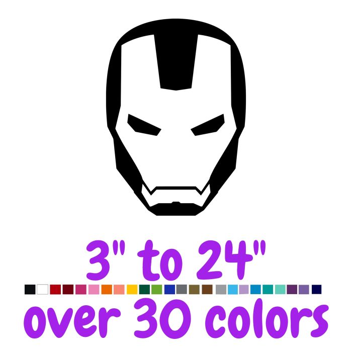 Iron Man Vinyl Decal - Custom Size