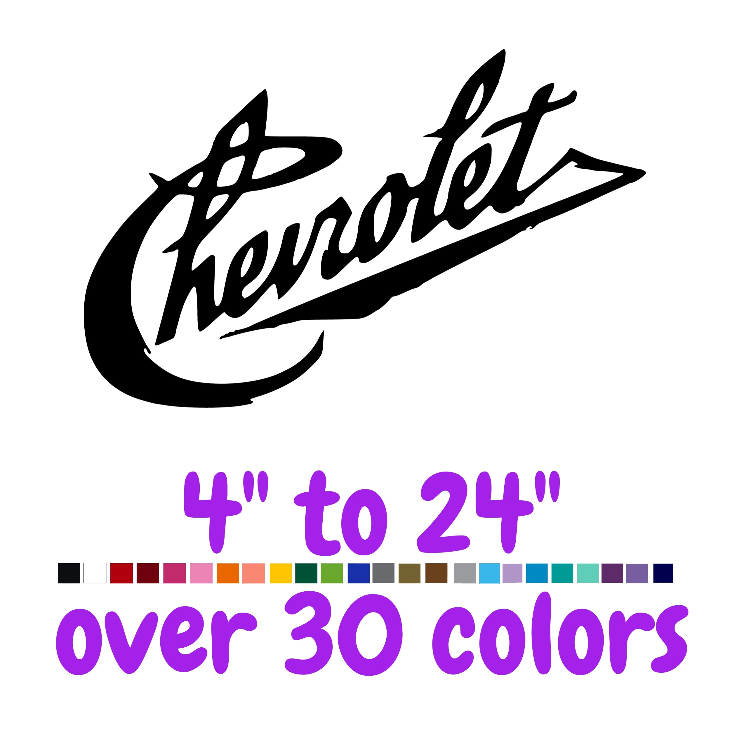 Chevrolet Vinyl Decal - Custom Size