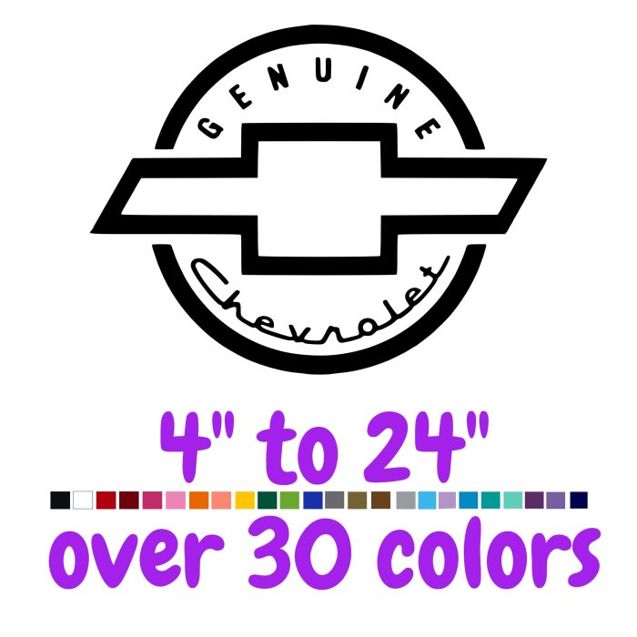 Chevrolet Vinyl Decal - Custom Size