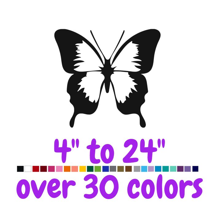 Butterfly Vinyl Decal - Custom Size
