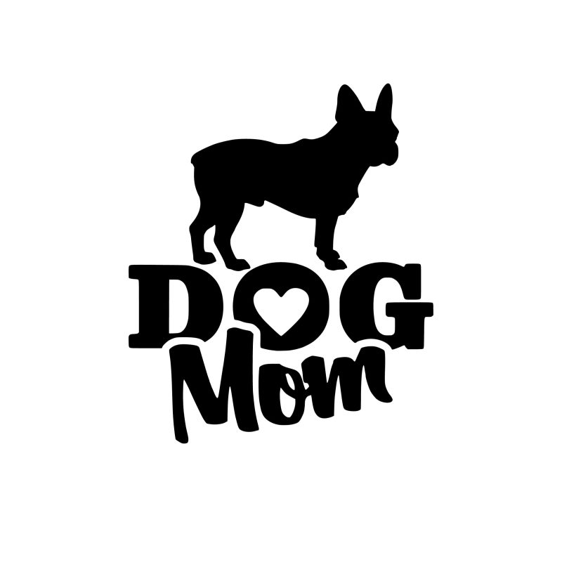 French Bulldog Dog Mom Vinyl Decal - Custom Size