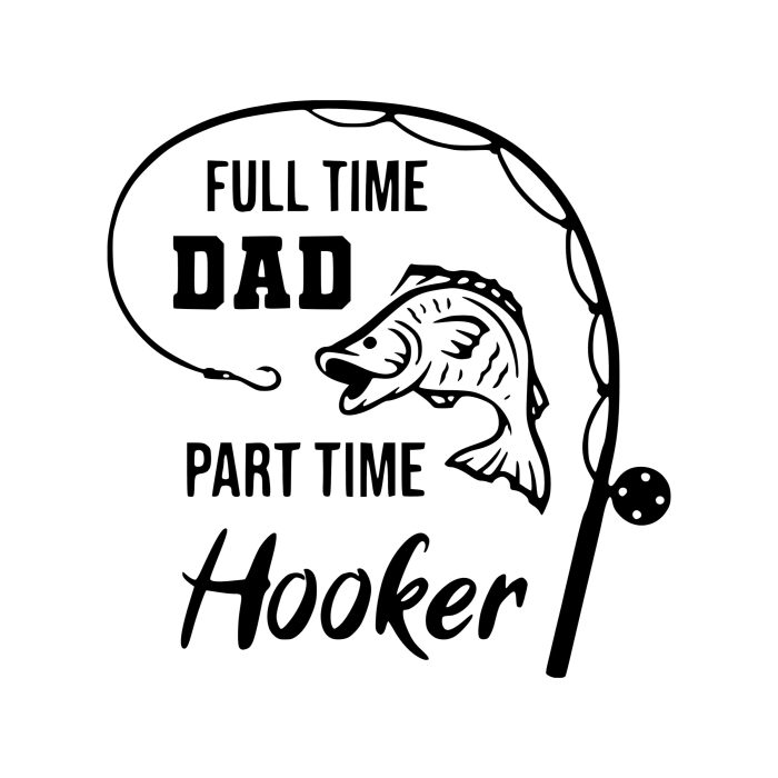Fishing Dad Vinyl Decal - Custom Size
