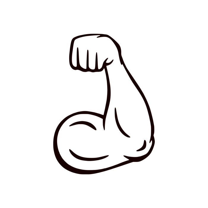 Strong Arm Vinyl Decal - Custom Size