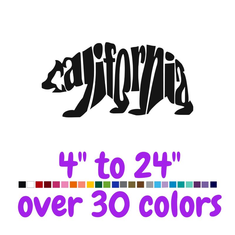 California Vinyl Decal - Custom Size