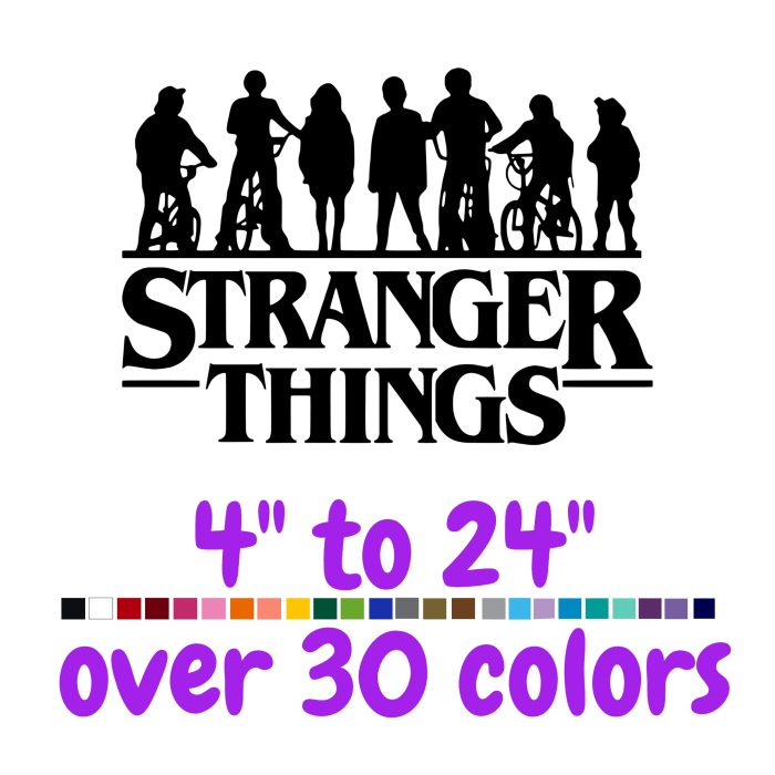 Stranger Things Vinyl Decal - Custom Size