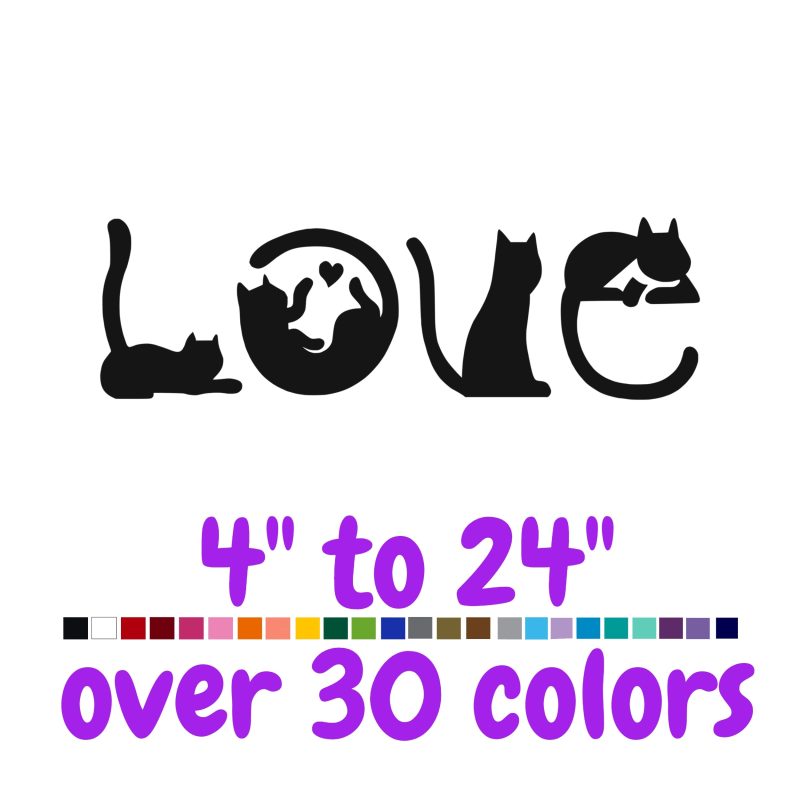 Cat Vinyl Decal - Custom Size