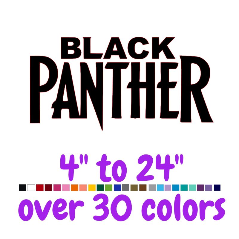 Black Panther Vinyl Decal - Custom Size