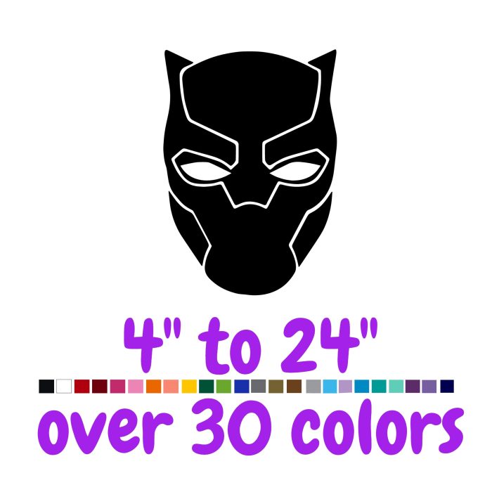 Black Panther Vinyl Decal - Custom Size