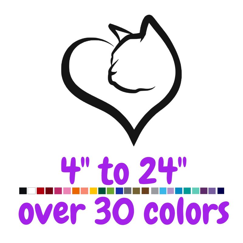Cat Vinyl Decal - Custom Size