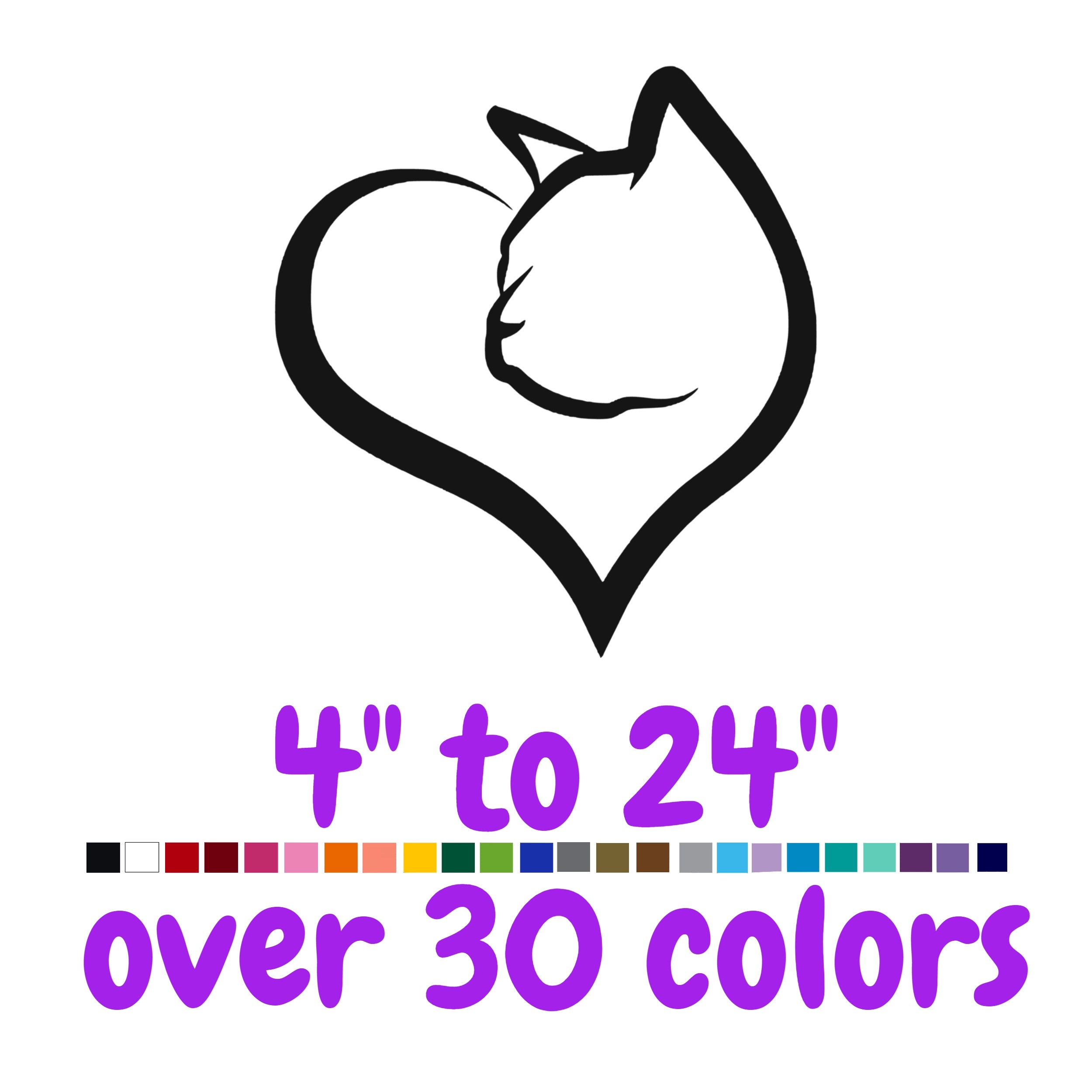 Cat Vinyl Decal - Custom Size