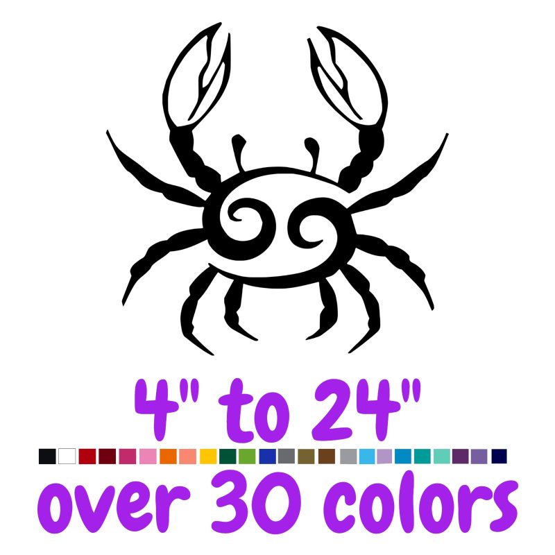 Cancer Horoscope Vinyl Decal - Custom Size