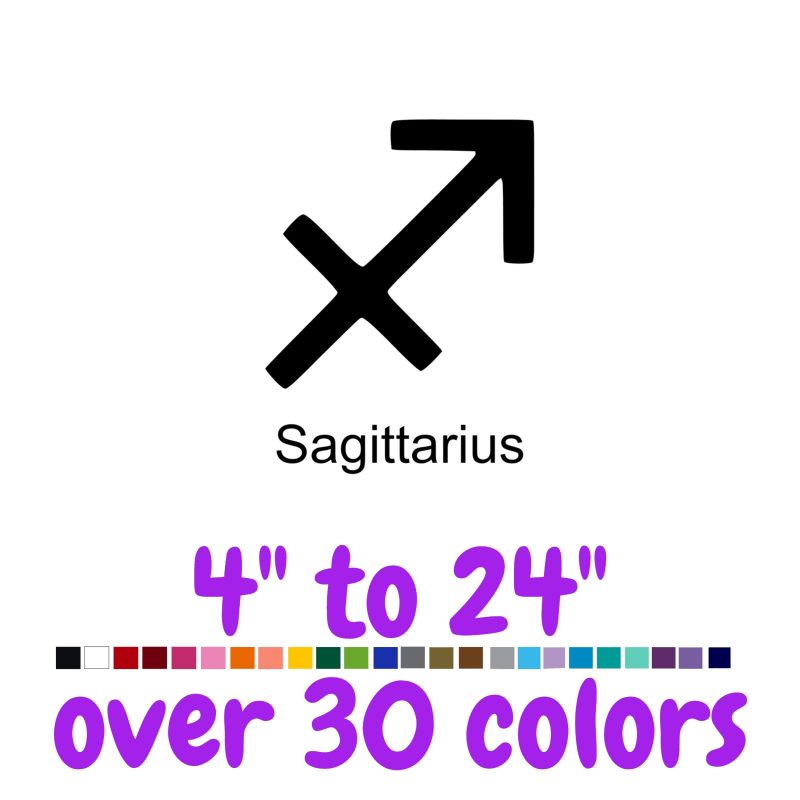 Sagittarius Horoscope Vinyl Decal - Custom Size