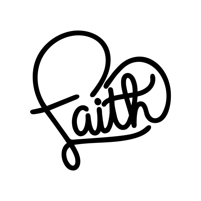 Faith - Vinyl Decal - Custom Size