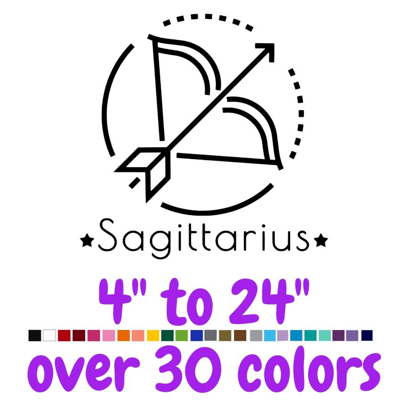 Sagittarius Horoscope Vinyl Decal - Custom Size