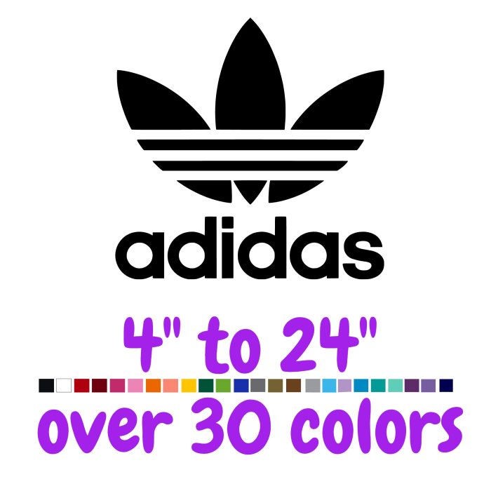 Adidas Vinyl Decal - Custom Size