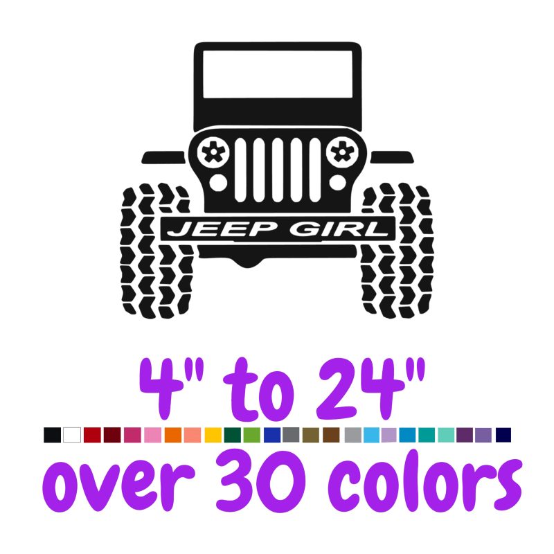 Jeep Vinyl Decal - Custom Size