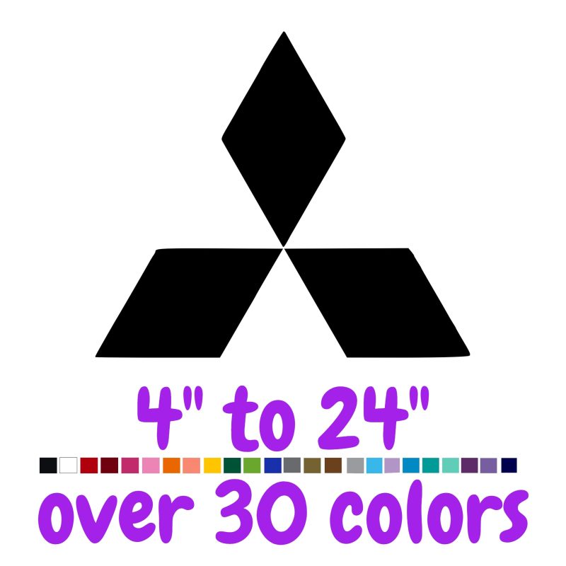 Mitsubishi Logo Vinyl Decal - Custom Size