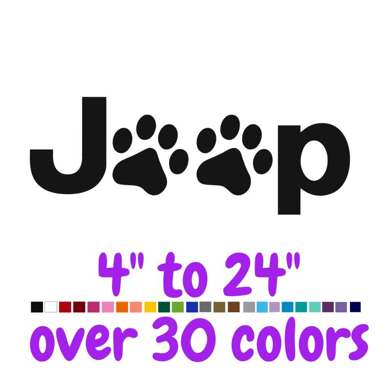 Jeep Vinyl Decal - Custom Size