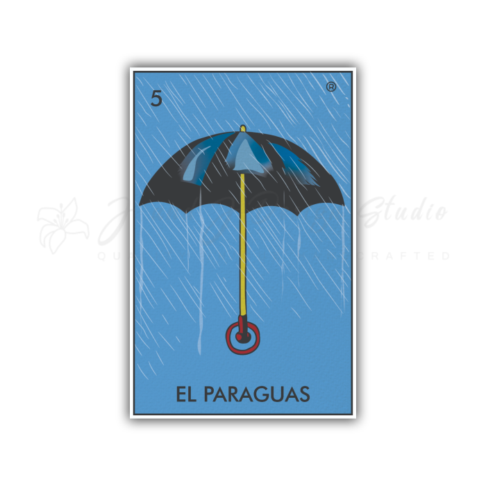 Loteria – El Paraguas – Full Color Vinyl Decal – Custom Size