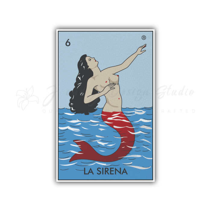 Loteria – La Sirena – Full Color Vinyl Decal – Custom Size