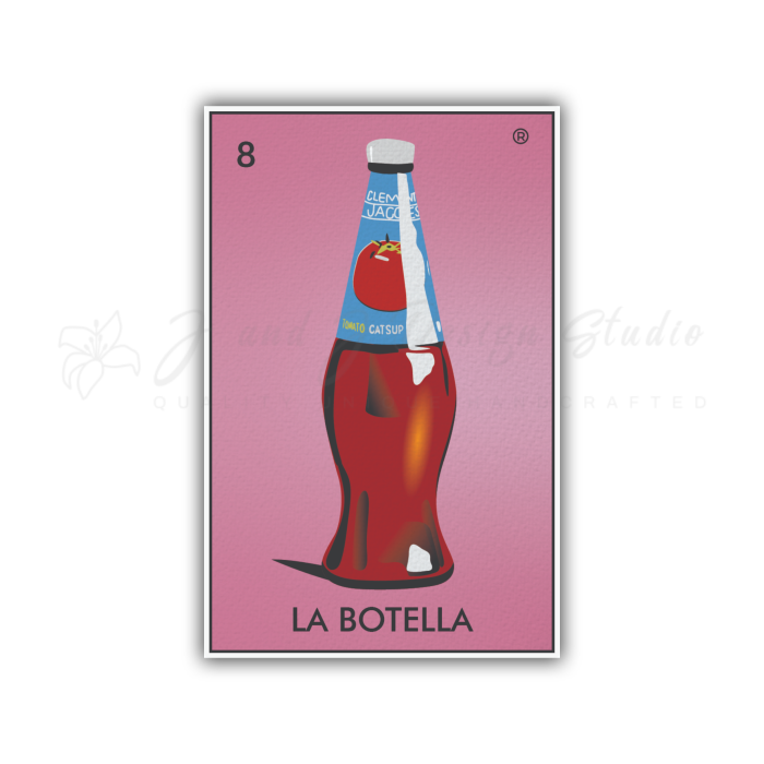 Loteria – La Botella – Full Color Vinyl Decal – Custom Size