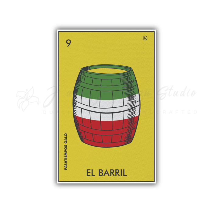 Loteria – El Barril – Full Color Vinyl Decal – Custom Size