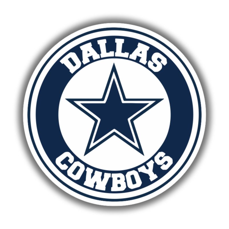 Dallas Cowboys - Circle Logo - Full Color Vinyl Sticker - Custom Size