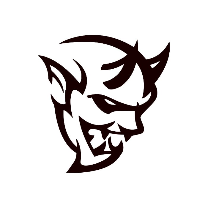 Demon Vinyl Decal - Custom Size