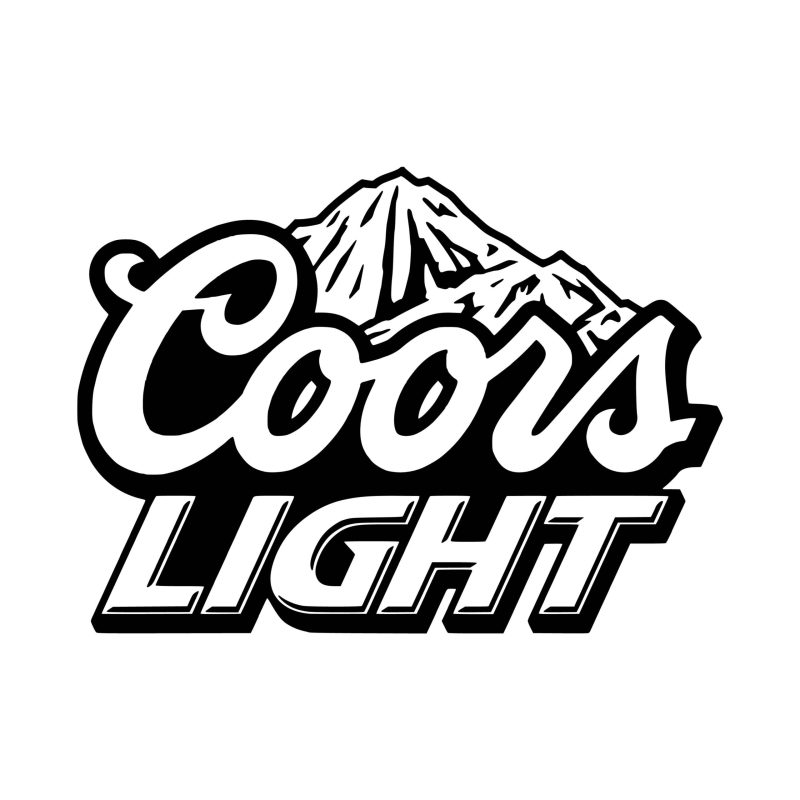 Coors Light Vinyl Decal - Custom Size