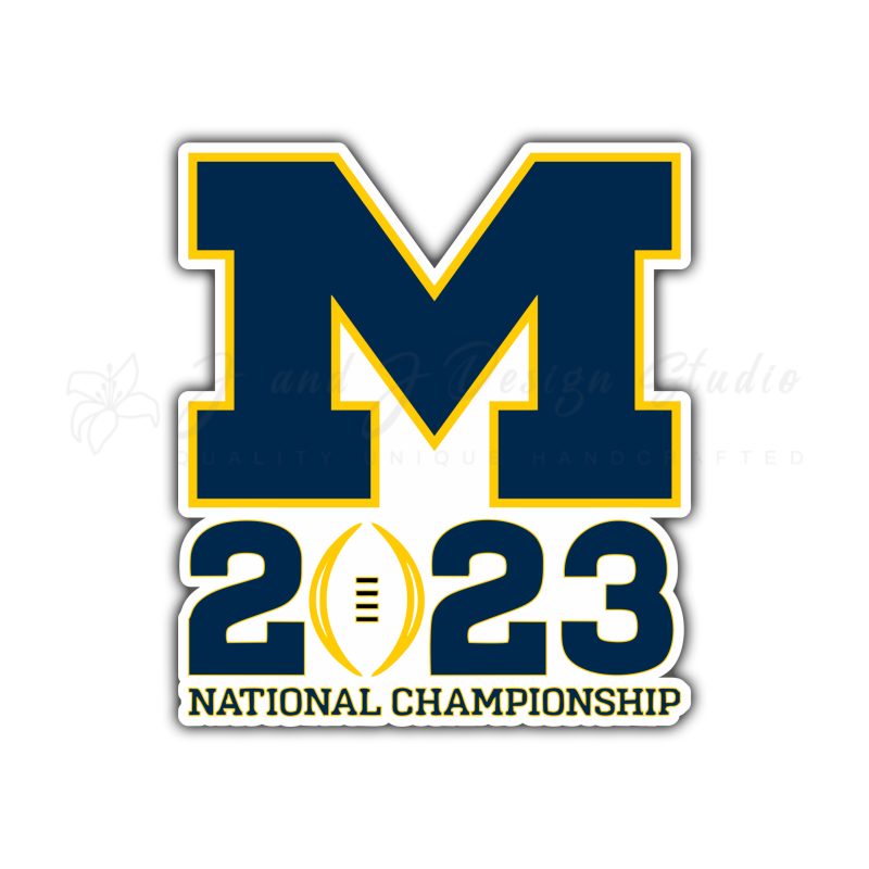 Michigan Wolverines - Nationals Championship #1 - Full Color Vinyl Decal - Custom Size