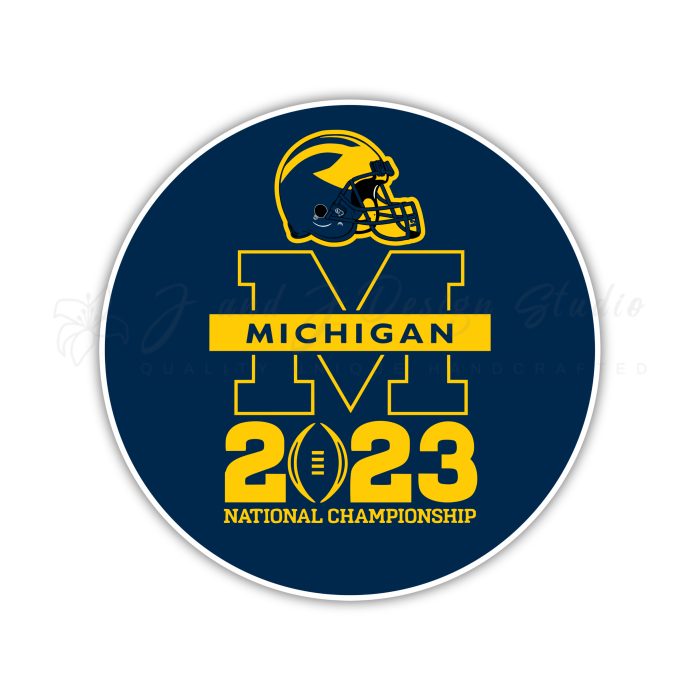 Michigan Wolverines - Nationals Championship #2 - Full Color Vinyl Decal - Custom Size