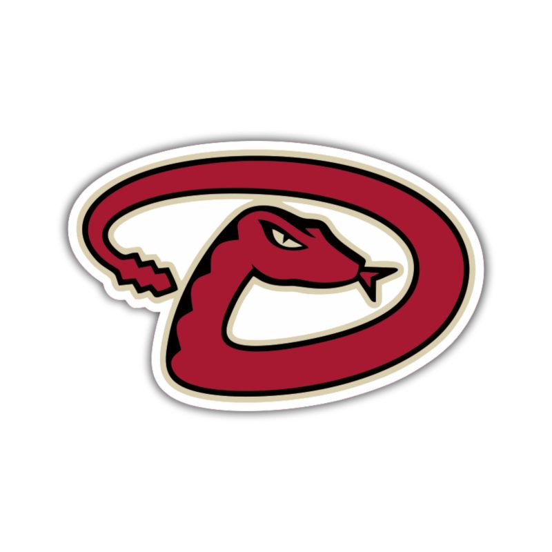 Arizona Diamondbacks - D Snake - Full Color Vinyl Sticker - Custom Size