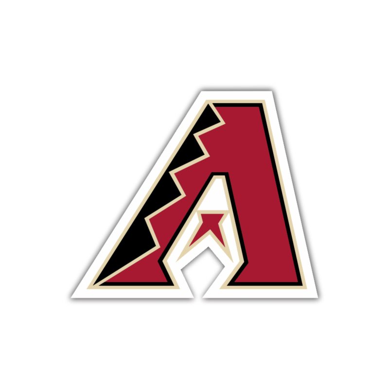 Arizona Diamondbacks - A - Full Color Vinyl Sticker - Custom Size