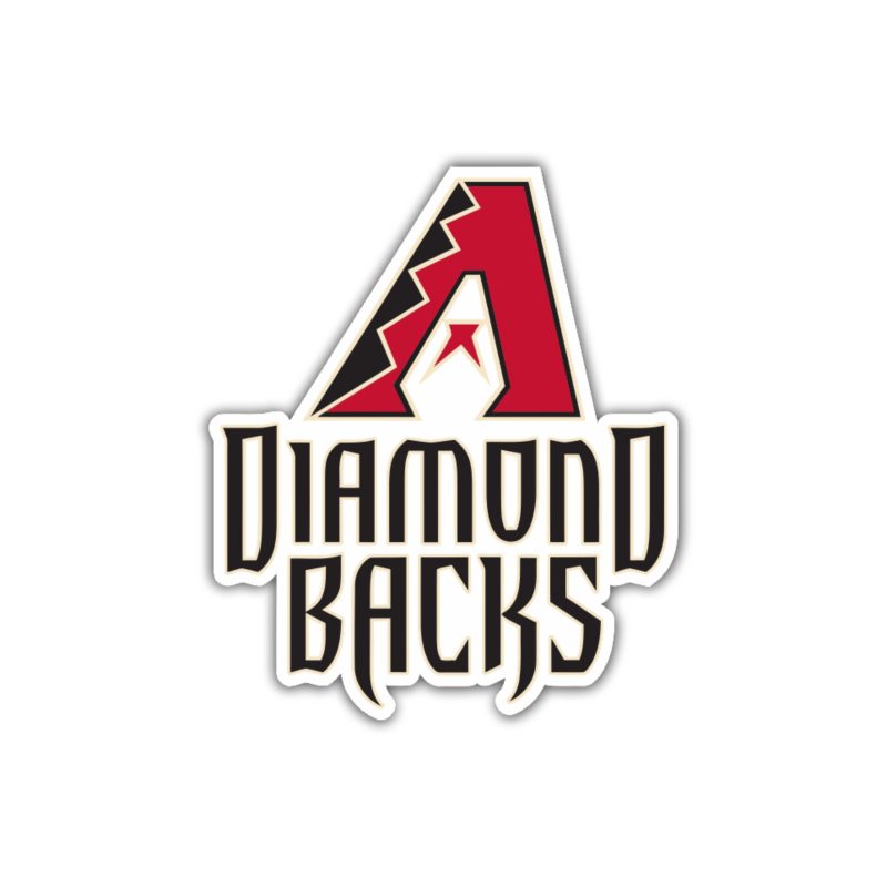 Arizona Diamondbacks - A With Name - Full Color Vinyl Sticker - Custom Size