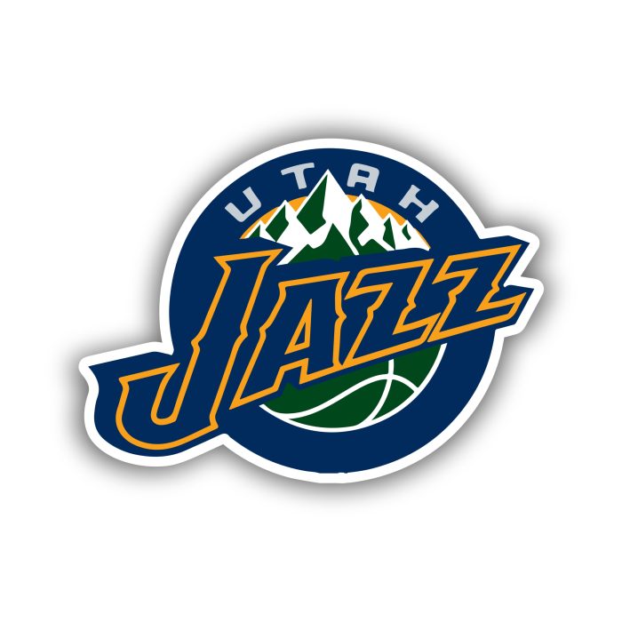 Utah Jazz Full Color Vinyl Sticker - Custom Size