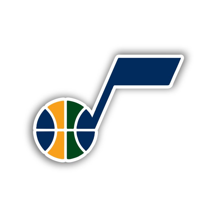 Utah Jazz Full Color Vinyl Sticker - Custom Size
