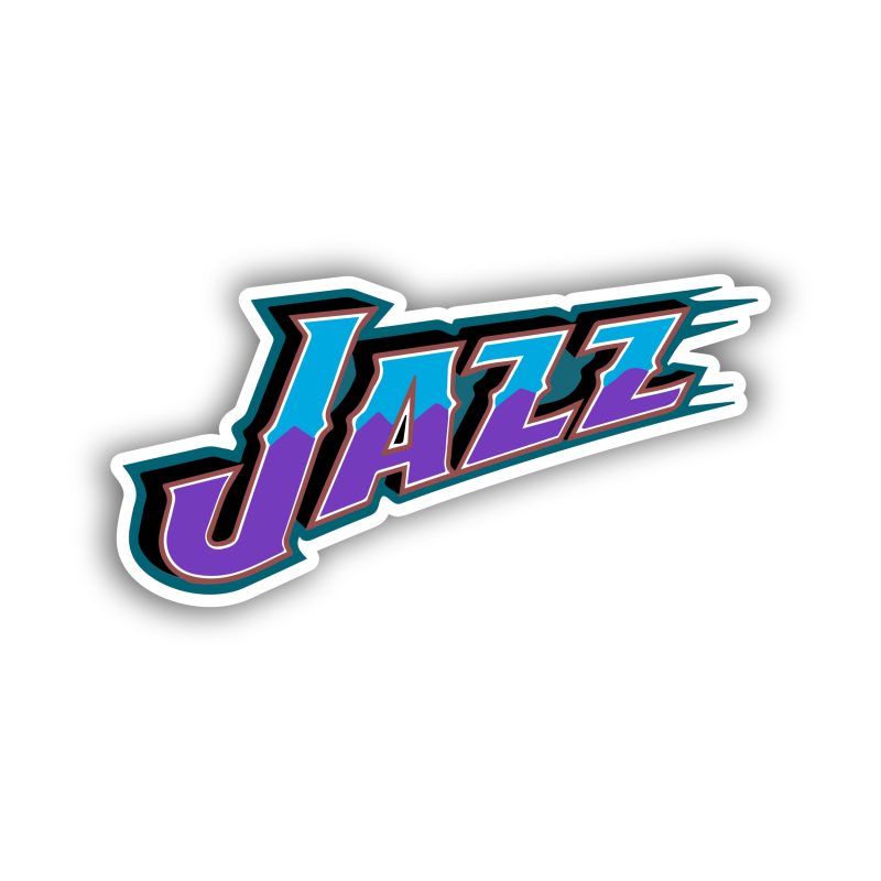 Utah Jazz Full Color Vinyl Sticker - Custom Size