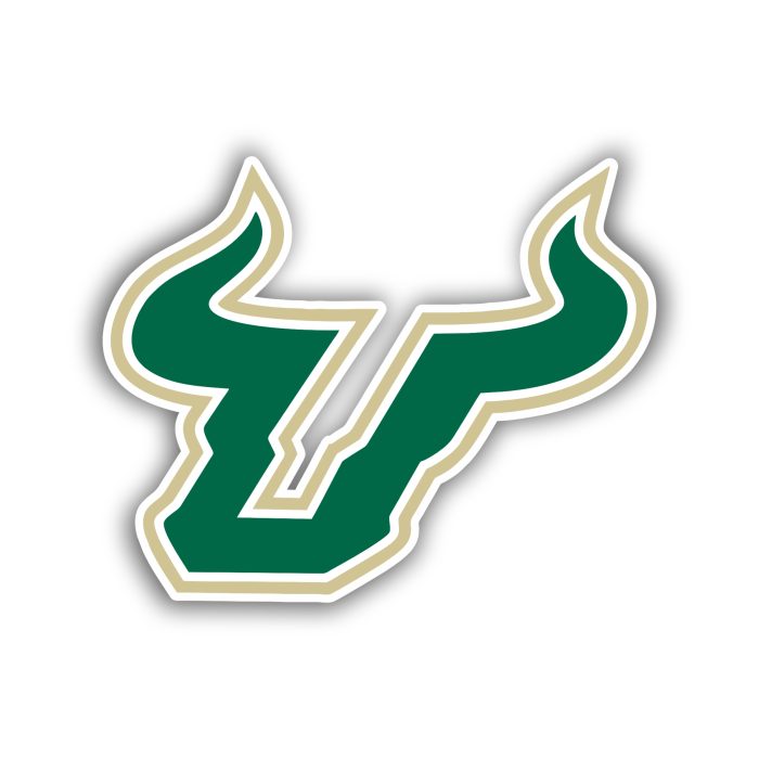 USF Bulls Full Color Vinyl Decal - Custom Size